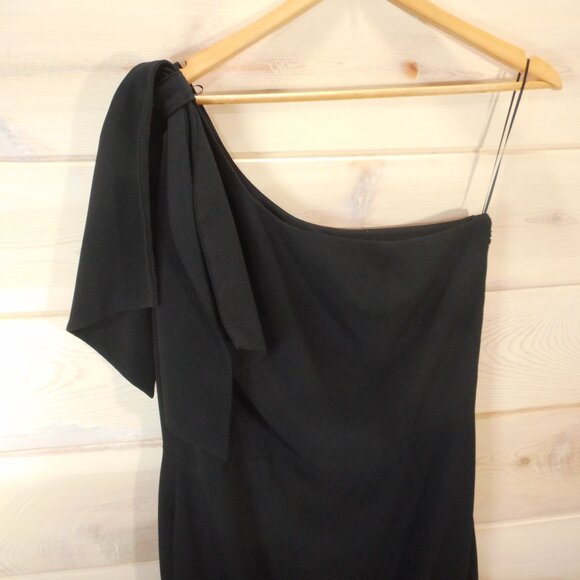Dress The Population size XL Tiffany Black One Shoulder Sheath Midi Dress - Picture 3 of 11